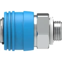 Festo Brass Pneumatic Quick Connect Coupling 1/4 in Male G Thread 8mm Hose Barb Nickel Plated KD4-1/4-A