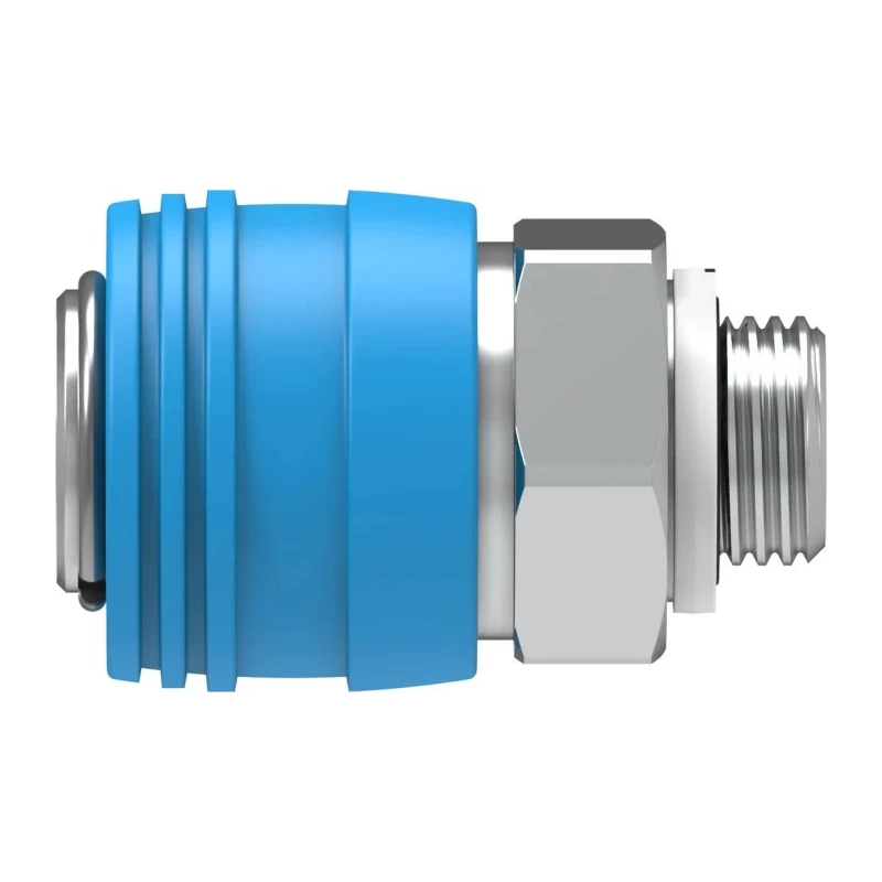 Festo Brass Pneumatic Quick Connect Coupling 1/4 in Male G Thread 8mm Hose Barb Nickel Plated KD4-1/4-A