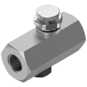 Festo GR Series Flow Controller Flow Valve G 1/4 Threaded, Aluminium Alloy, 2 Bar Max Pressure GR-1/4