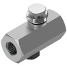Festo GR Series Flow Controller Flow Valve G 1/4 Threaded, Aluminium Alloy, 2 Bar Max Pressure GR-1/4