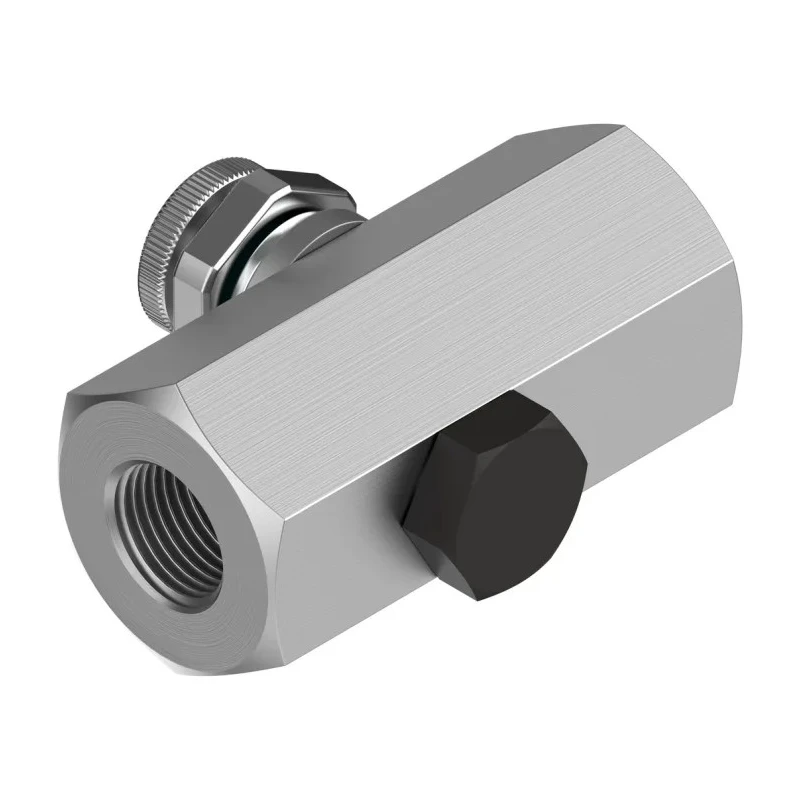 Festo GR Series Flow Controller Flow Valve G 1/4 Threaded, Aluminium Alloy, 2 Bar Max Pressure GR-1/4