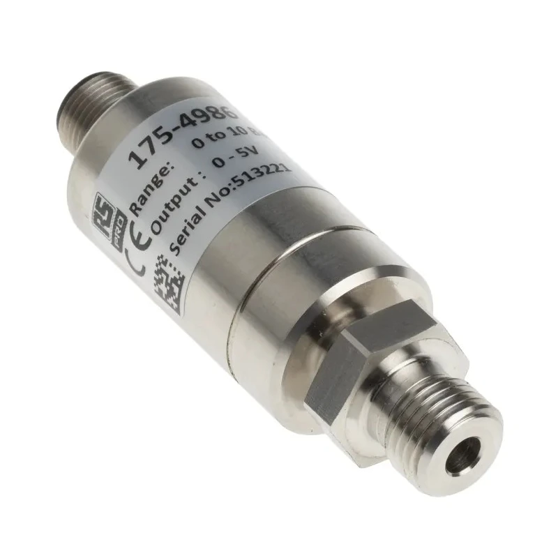 RS PRO Pressure Sensor 4 to 20 mA Output 0 bar to 10 bar Gauge/Sealed Stainless Steel Housing Threaded Mount Model 175-4986