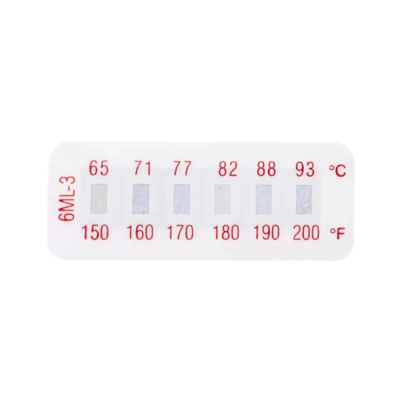 RS PRO Temperature Sensitive Label 65 °C to 93 °C 6 Levels 10 Labels Horizontal Non-Reversible 32mm x 12mm 285-936