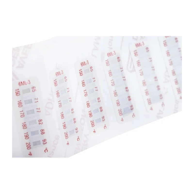 RS PRO Temperature Sensitive Label 65 °C to 93 °C 6 Levels 10 Labels Horizontal Non-Reversible 32mm x 12mm 285-936