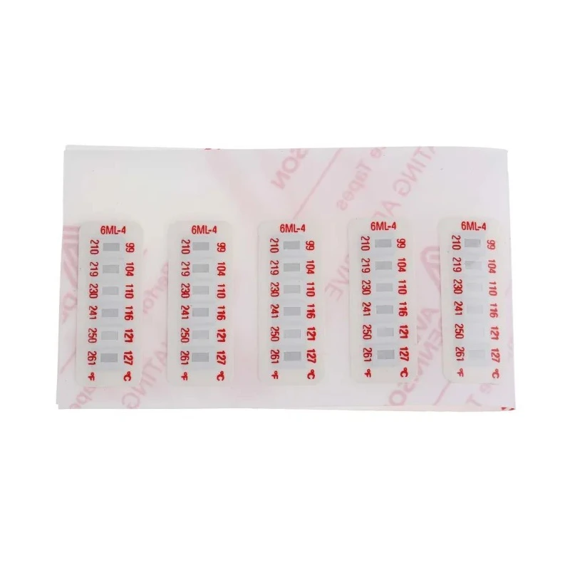 RS PRO Temperature Sensitive Label 99°C to 127°C 6 Levels 10 Labels Horizontal Orientation 32mm x 12mm 285-942