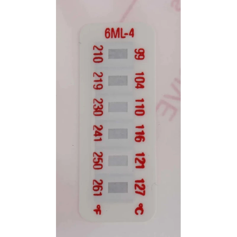 RS PRO Temperature Sensitive Label 99°C to 127°C 6 Levels 10 Labels Horizontal Orientation 32mm x 12mm 285-942
