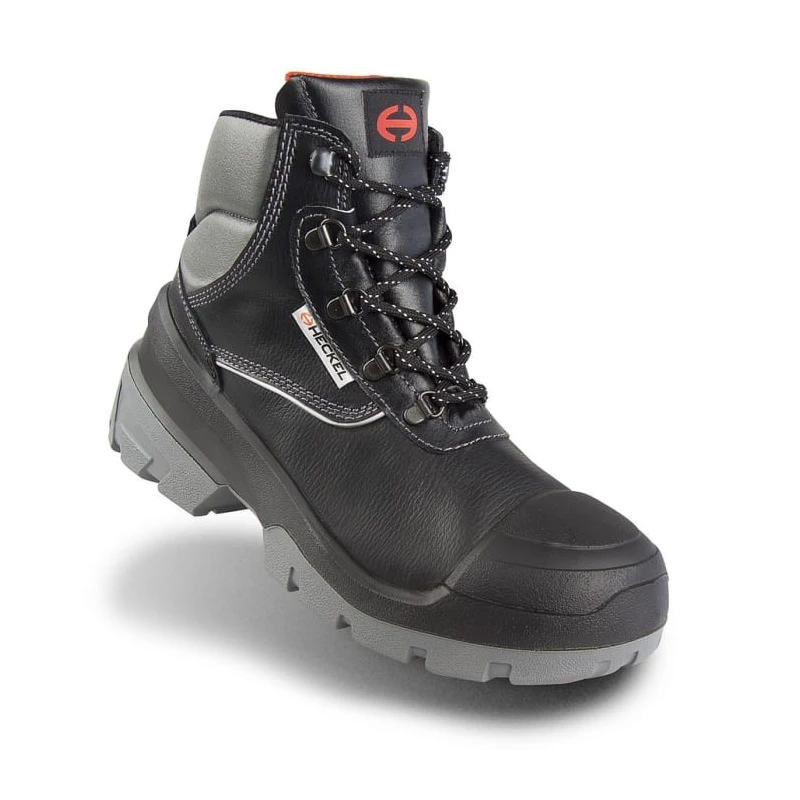 Heckel XXL PRO Black Men's Ankle Safety Boots Stainless Steel Toe Cap Size UK 13 EU 48 6391348
