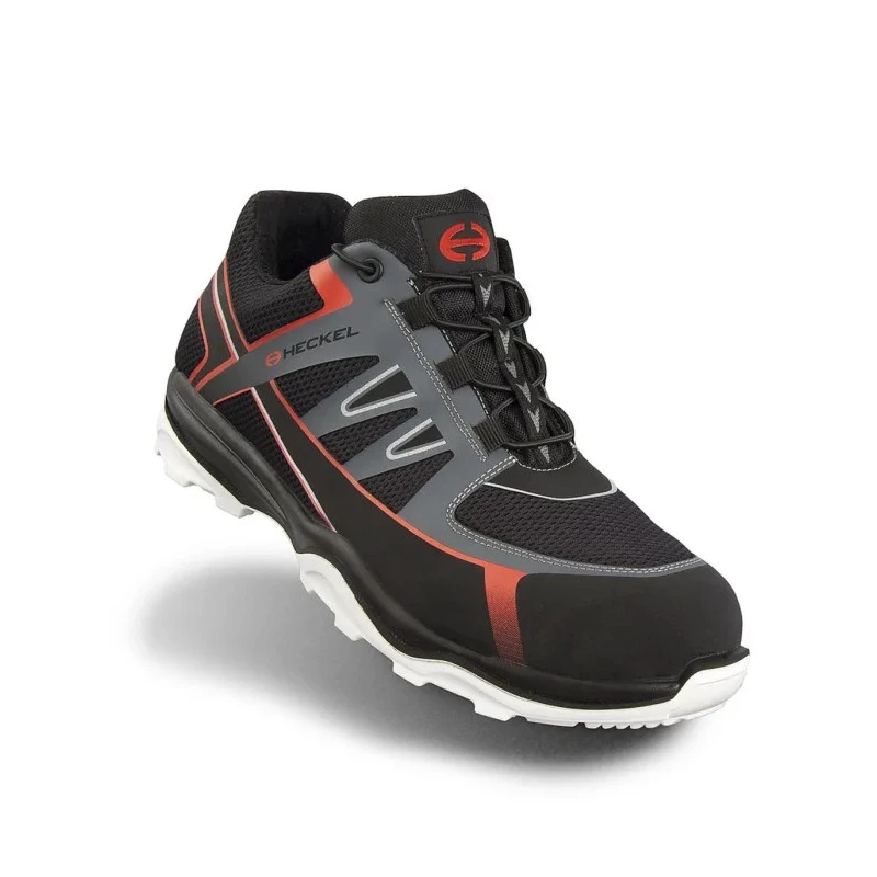 Heckel RUN-R Men's Red, Grey, Black Composite Safety Trainer, Lace Up, EN ISO 20345 Certified, Size UK 9, EU 43 6258343