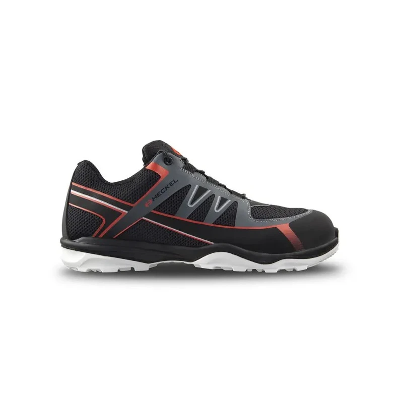 Heckel RUN-R Men's Red, Grey, Black Composite Safety Trainer, Lace Up, EN ISO 20345 Certified, Size UK 9, EU 43 6258343