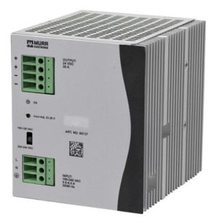 Murrelektronik Limited Eco-Rail Switched Mode DIN Rail Power Supply 264V AC Input 24V DC, 20A Output 480W 85137