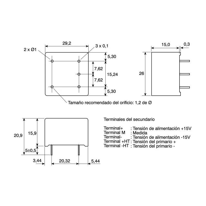 LEM LV Series Current Transformer 14 A 12V, 15 V LV 25-P
