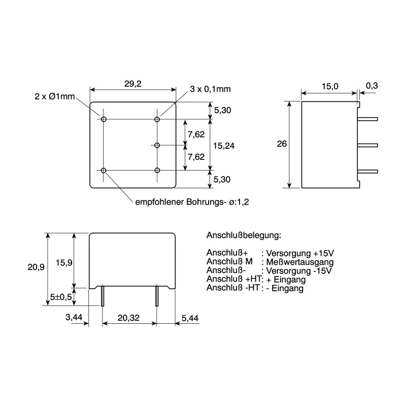 LEM LV Series Current Transformer 14 A 12V, 15 V LV 25-P