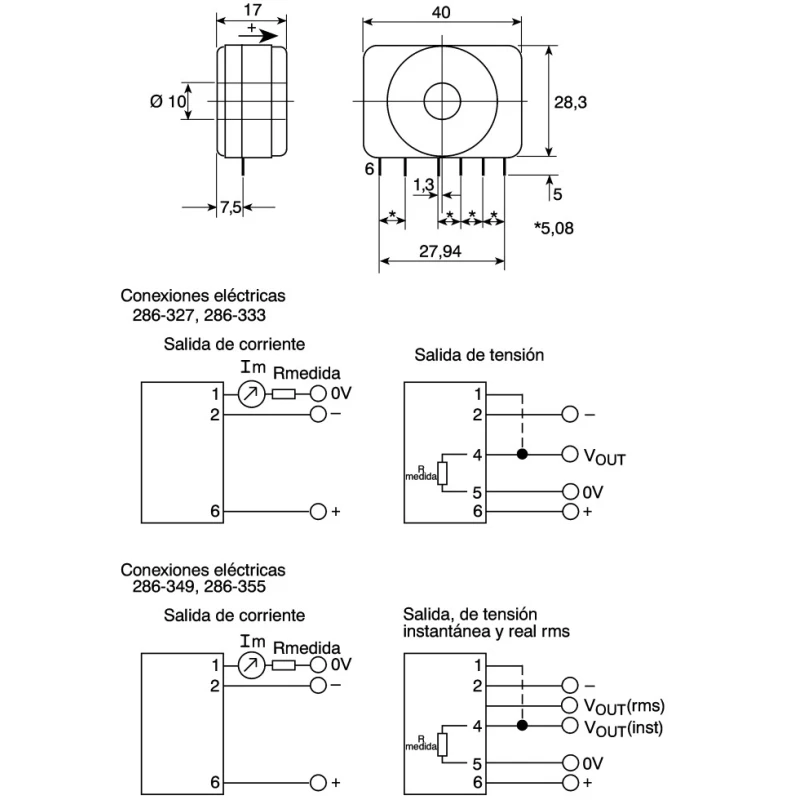 LEM Current Transformer LA25-NP Series 36A 15V PCB Mounting LA25-NP