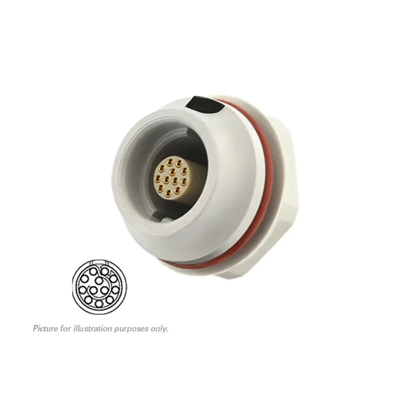 Souriau Sunbank by Eaton Circular Connector, 12 Contacts, Front Mount, Standard Size, Socket, Female, IP68 JMXHH1G12FSUDSU