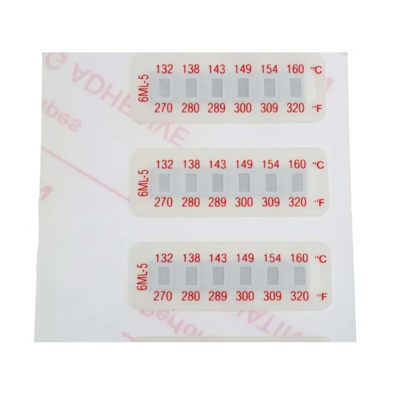 RS PRO Temperature Sensitive Label 135 °C to 160 °C Non-Reversible 6 Levels 10 Labels 32mm x 12mm 285-958