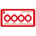 RS PRO Temperature Sensitive Label 149 °C to 166 °C 4 Levels 10 Labels per Pack 45mm x 23mm 286-074