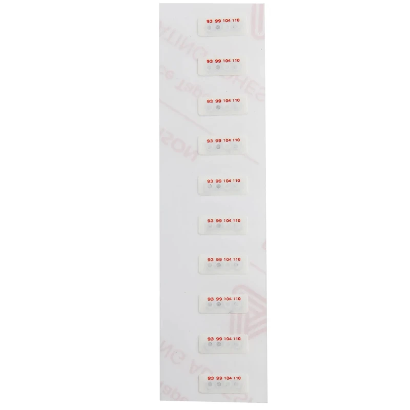 RS PRO Temperature Sensitive Label 93 °C to 110 °C 4 Levels 10 Labels Circular Non-Reversible 11mm x 4mm 286-119