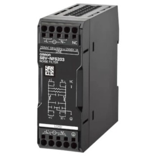 Omron Noise Filter 3A Input Current, DIN Rail Mount for Control Panel, S8V Series S8V-NFS203