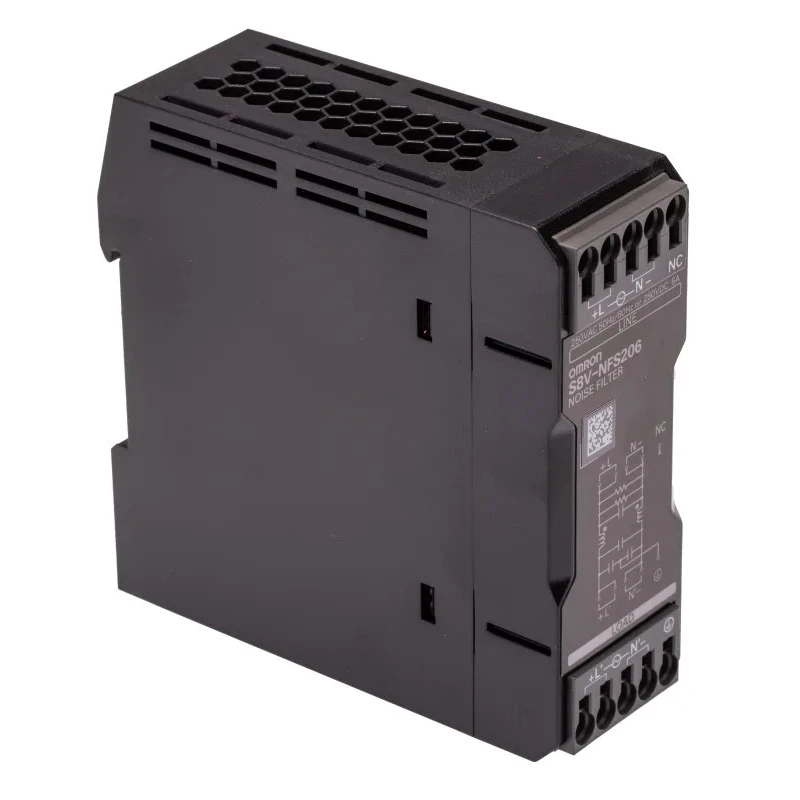 Omron Noise Filter for Control Panel, 6A Input Current, 250V AC, DIN Rail Mount S8V-NFS206