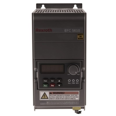 Bosch Rexroth 3 Phase Inverter Drive EFC5610-1K50-3P4-MDA-7P-NNNNN-L1NN 1.5 kW 380V AC 4 A PID Drive IP20 SIL 3 STO Certified