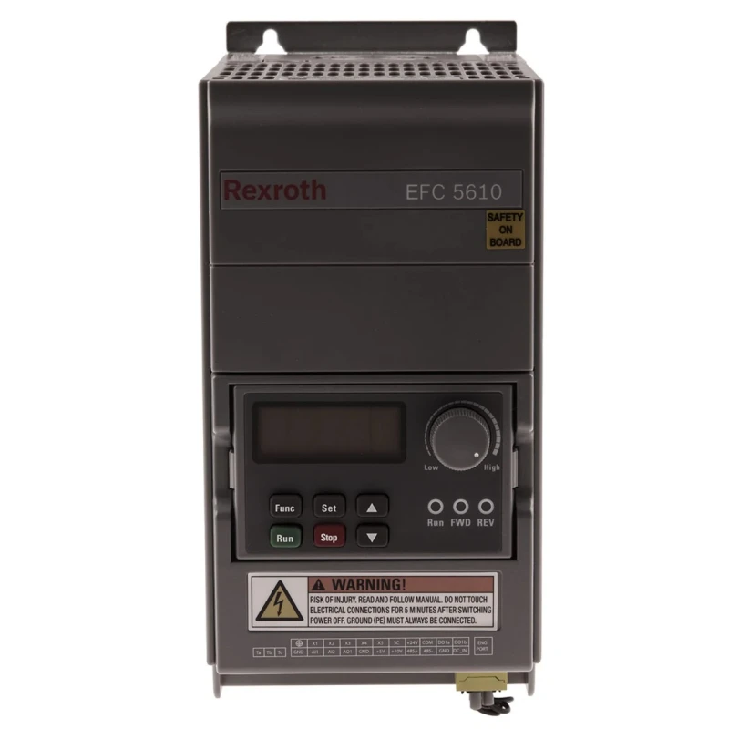 Bosch Rexroth 3 Phase Inverter Drive EFC5610-1K50-3P4-MDA-7P-NNNNN-L1NN 1.5 kW 380V AC 4 A PID Drive IP20 SIL 3 STO Certified