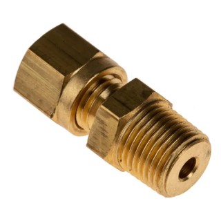 RS PRO Brass Compression Fitting for Use with Thermocouple or PRT Probe, RoHS Compliant Standard 286-715