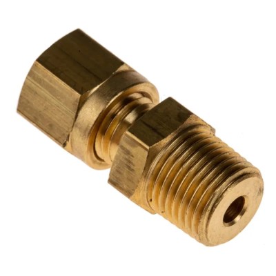 RS PRO Brass Compression Fitting for Use with Thermocouple or PRT Probe, RoHS Compliant Standard 286-715