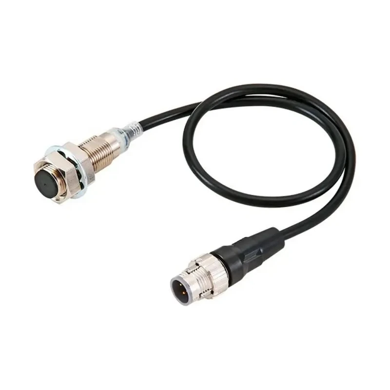Omron Threaded Barrel Inductive Proximity Sensor M12 2-Wire, 3V 30 V dc, 7 mm Detection, Brass E2E-X7D212-M1TGJ-T 0.3M