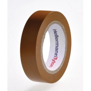 HellermannTyton HelaTape Flex Brown Electrical Tape 15mm x 10m PVC Insulation Tape 710-00107 HTAPE-FLEX15-15x10-PVC-BN