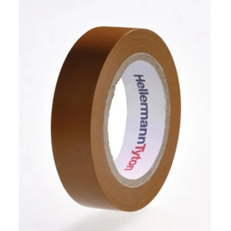 HellermannTyton HelaTape Flex Brown Electrical Tape 15mm x 10m PVC Insulation Tape 710-00107 HTAPE-FLEX15-15x10-PVC-BN