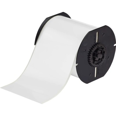 Brady White Label Roll, 101 mm Width, Vinyl Material, Non-Laminated, Compatible with i3300, S3100, BBP30 B30C-4000-7569-WT