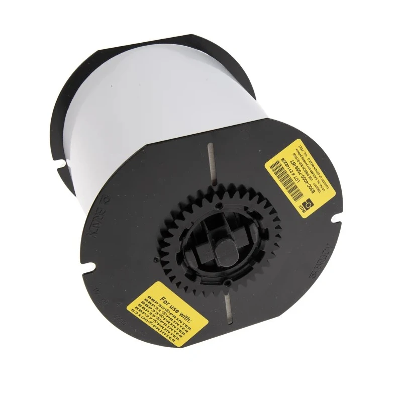 Brady White Label Roll, 101 mm Width, Vinyl Material, Non-Laminated, Compatible with i3300, S3100, BBP30 B30C-4000-7569-WT