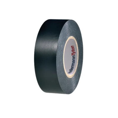 HellermannTyton Electrical Tape HelaTape Flex Black PVC 25mm x 25m 710-00137 HTAPE-FLEX15-25x25-PVC-BK