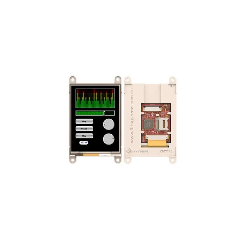 4D Systems Raspberry Pi Resistive Touch Screen Display Module Gen4 Diablo16 with 81.28 mm Screen gen4-uLCD-32PT-PI