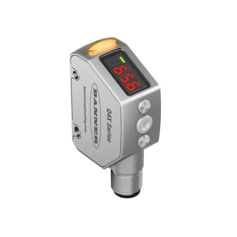 Banner Stainless Steel IO-Link Photoelectric Block Sensor 35 mm to 110 mm Detection Range, NPN/PNP Output Q4XFKLAF110-Q8