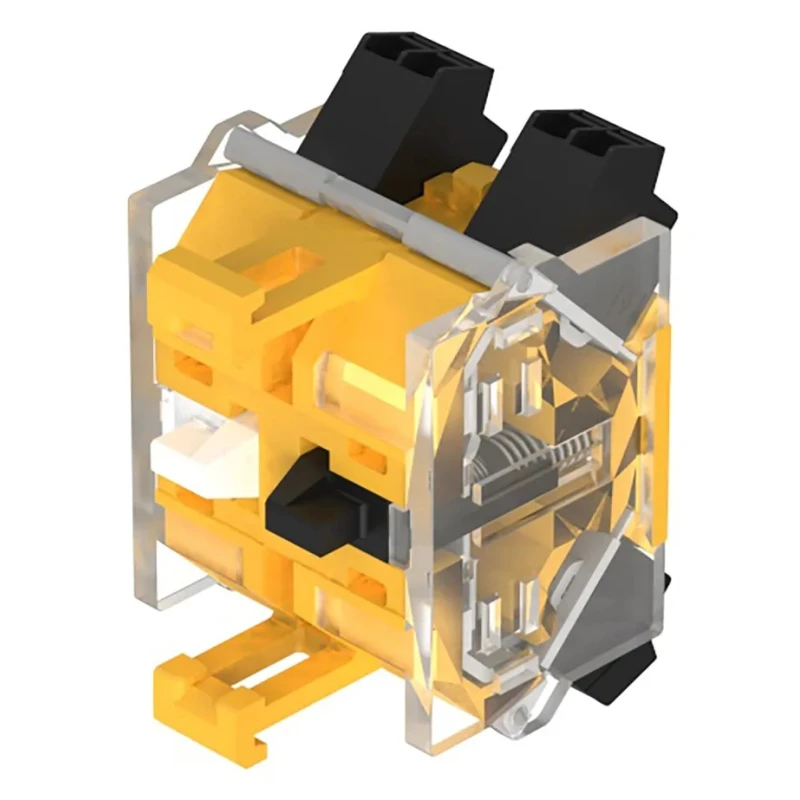 EAO Contact Block 250V ac 2 NO Spring Loaded Terminals 6A Current Rating 704.908.3