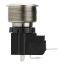 RS PRO Illuminated Push Button Switch, Latching, Panel Mount, 25.2 mm Cutout, SPST, White LED, IP67, 250 V ac 175-8166