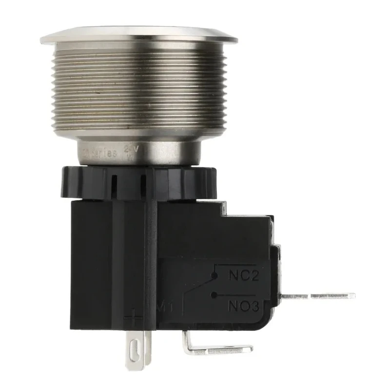 RS PRO Illuminated Push Button Switch, Latching, Panel Mount, 25.2 mm Cutout, SPST, White LED, IP67, 250 V ac 175-8166
