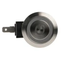 RS PRO Illuminated Push Button Switch, Latching, Panel Mount, 25.2 mm Cutout, SPST, White LED, IP67, 250 V ac 175-8166