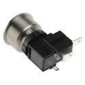 RS PRO Illuminated Push Button Switch, Latching, Panel Mount, 25.2 mm Cutout, SPST, White LED, IP67, 250 V ac 175-8166