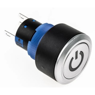 RS PRO Illuminated Momentary Push Button Switch Panel Mount SPDT White LED IP65 250V 3,5A 175-8251