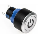 RS PRO Illuminated Momentary Push Button Switch, Panel Mount, 22.2 mm Cutout, SPDT, Green LED, IP65, 250 V AC 175-8257