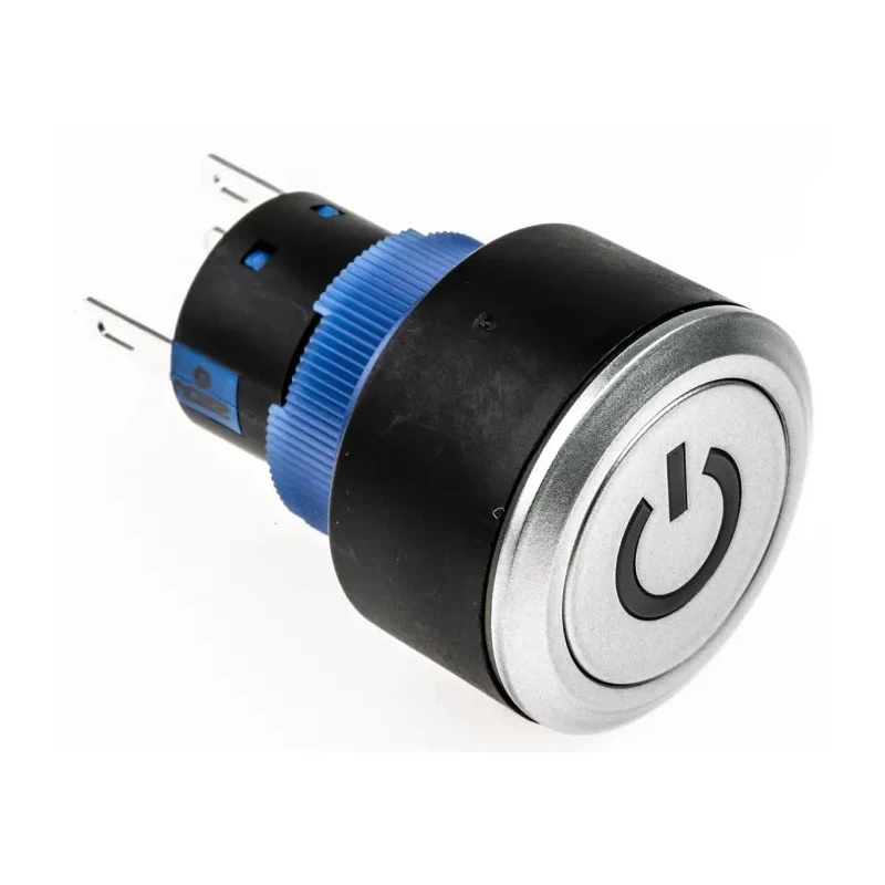 RS PRO Illuminated Momentary Push Button Switch, Panel Mount, 22.2 mm Cutout, SPDT, Green LED, IP65, 250 V AC 175-8257