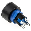RS PRO Illuminated Momentary Push Button Switch, Panel Mount, 22.2 mm Cutout, SPDT, Green LED, IP65, 250 V AC 175-8257