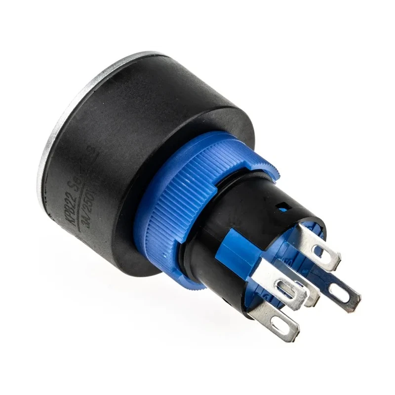 RS PRO Illuminated Momentary Push Button Switch, Panel Mount, 22.2 mm Cutout, SPDT, Green LED, IP65, 250 V AC 175-8257