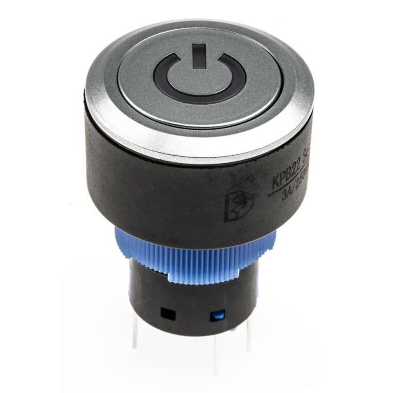 RS PRO Illuminated Momentary Push Button Switch, Panel Mount, 22.2 mm Cutout, SPDT, Green LED, IP65, 250 V AC 175-8257