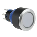 RS PRO Illuminated Momentary Push Button Switch Panel Mount DPDT Green LED IP65 22.2 mm Cutout 250 V 3, 5A 175-8324