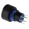 RS PRO Illuminated Momentary Push Button Switch Panel Mount DPDT Green LED IP65 22.2 mm Cutout 250 V 3, 5A 175-8324