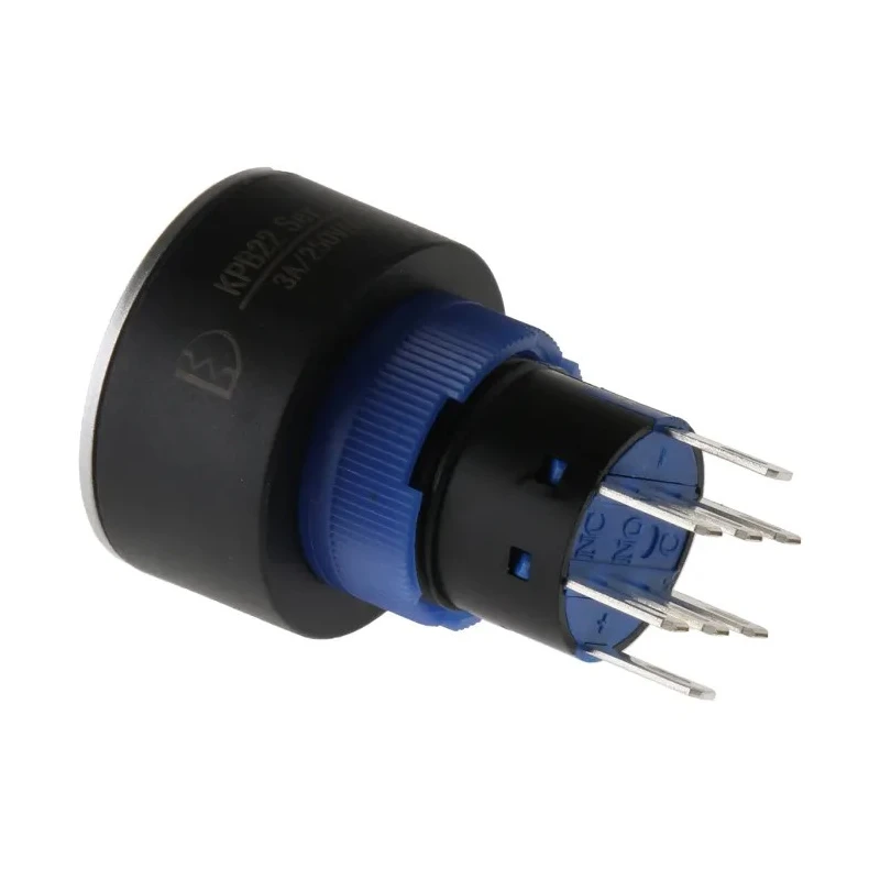 RS PRO Illuminated Momentary Push Button Switch Panel Mount DPDT Green LED IP65 22.2 mm Cutout 250 V 3, 5A 175-8324