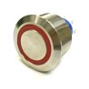 RS PRO Illuminated Push Button Switch, Momentary, Panel Mount, 25.2 mm Cutout, SPDT, Red LED, IP67, 250V AC 175-8330